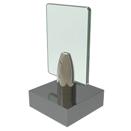 Picor (rotund)  pentru sustinerae balustradei din sticla  (10-12 )mm pe pardoseaala