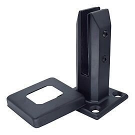 Suport balustrada sticla, vertical(8-13,50 mm) rectangular, negru , fara gaurire sticla.