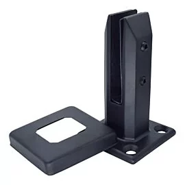 Suport balustrada sticla, vertical(8-13,50 mm) rectangular, negru , fara gaurire sticla.